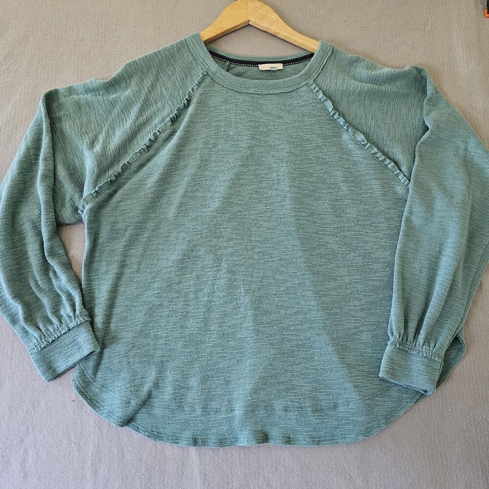 Pilcro Anthropologie Women’s Sweater  Crew Neck Long Sleeve Size M Turquoise.